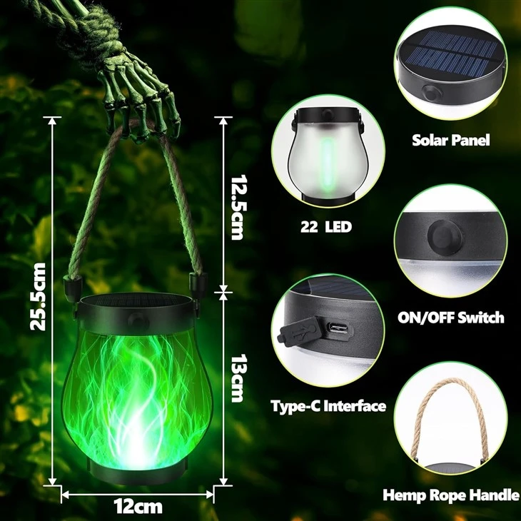 Dancing Flame Solar Lantern Outdoor Lights factory
