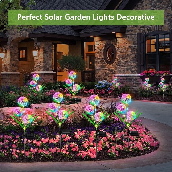 Outdoor Solar Flower Garden Lights 3 Heads best